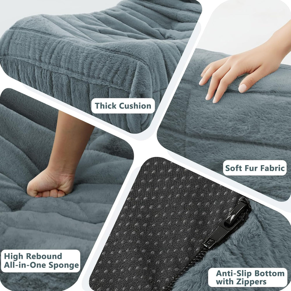 Bean Bag Chair for Adults, Giant Bean Bag Sofa Oversized Beanbag Chairs, Fire...