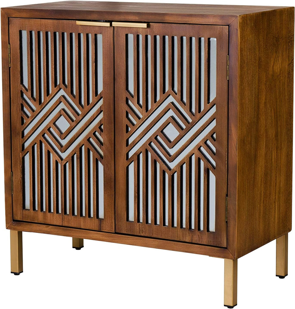 COZAYH 2 Door Accent Cabinet, Wood Sideboard Storage Furniture with Modern Ge...