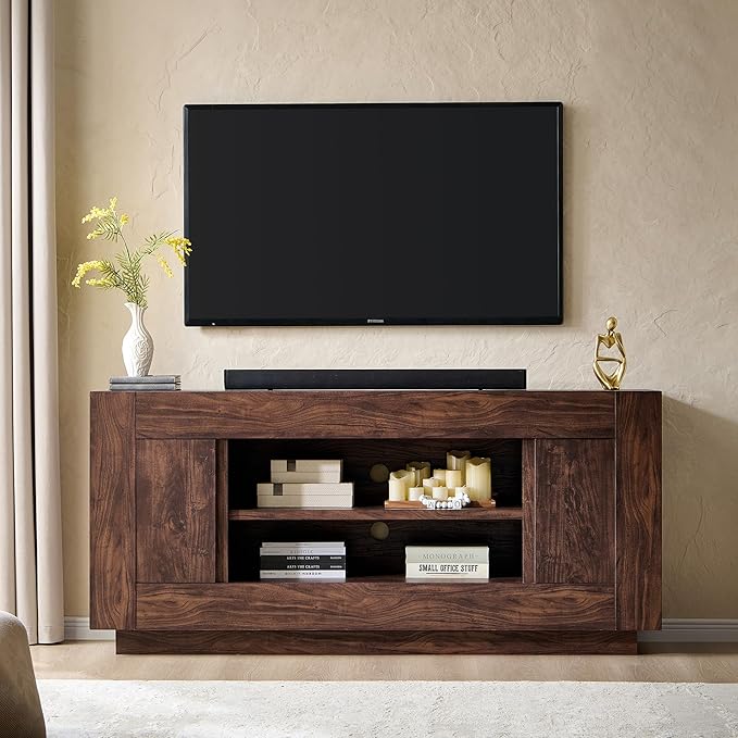 OKD Modern 70" TV Stand, Entertainment Center for TVs Up to 80", Me...
