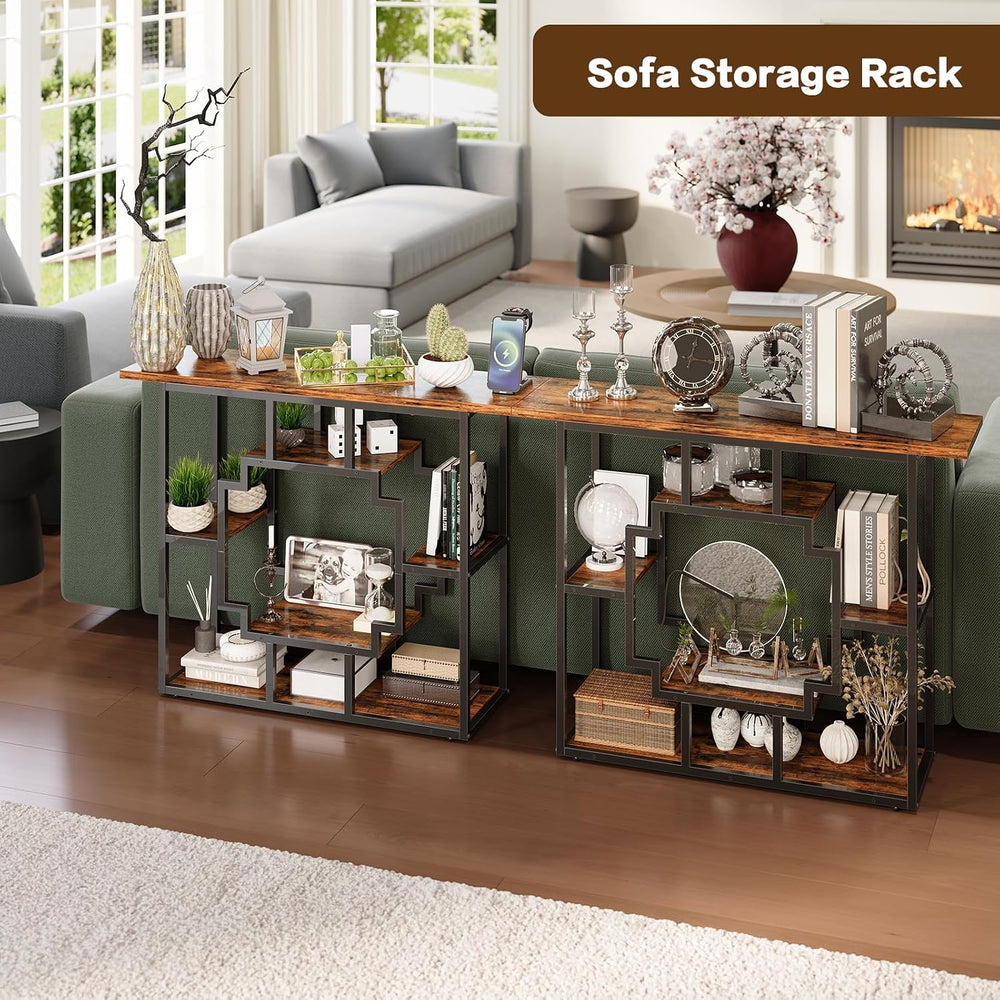 HavenlyYouth 41.3 Inch Entryway Table, Narrow Console Table Behind Couch, Acc...