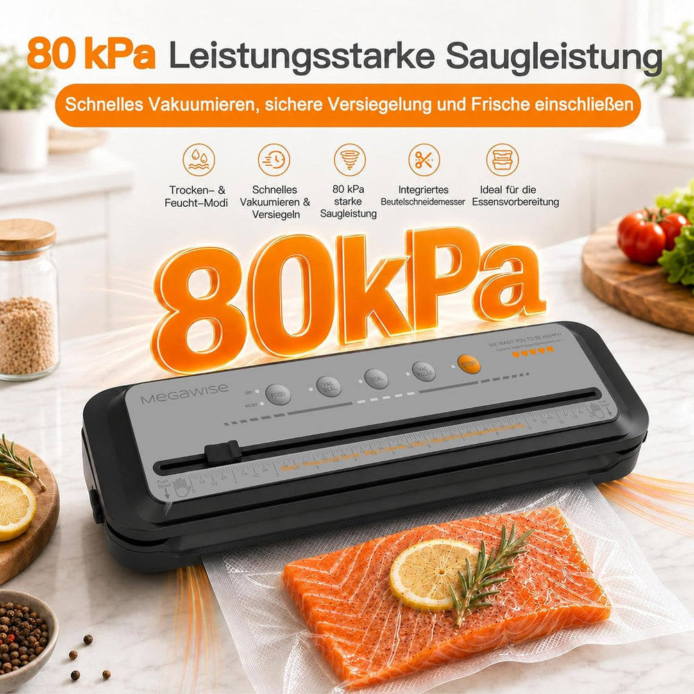 Updated Vacuum Sealer Machine 2025, MEGAWISE Food Sealer w/Starter Kit, Dry &...