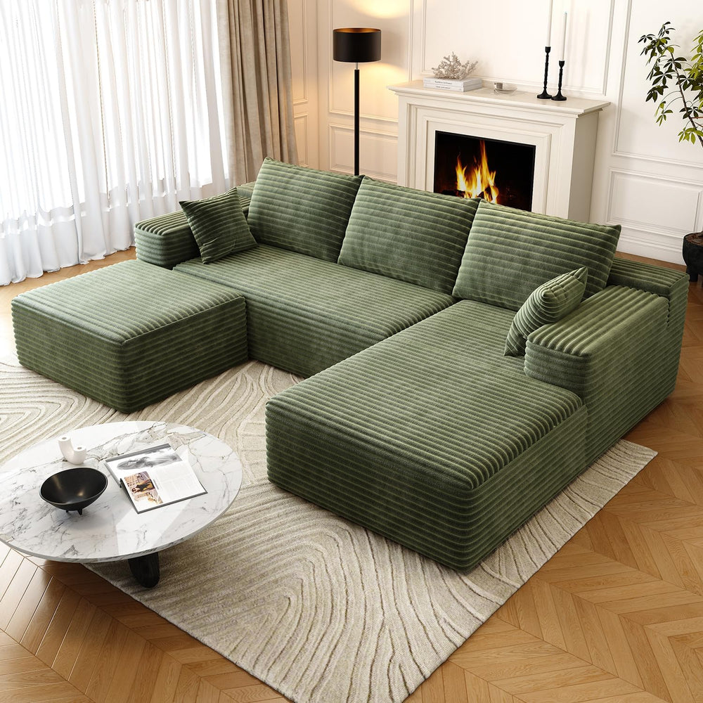 95" Sectional Couches for Living Room Cloud Couch Sofa with L-Shape Upho...