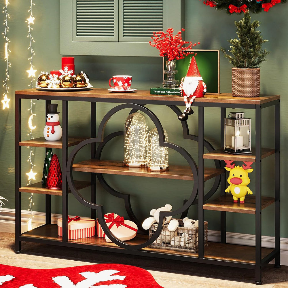 GiftGo 47" Farmhouse Console Tables for Entryway Retro Sofa Table Behind...