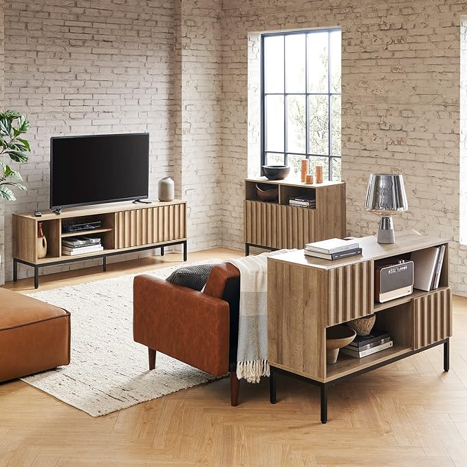 mopio Norwin 4 Piece Entertainment Center with Storage, 70" TV Stand, In...