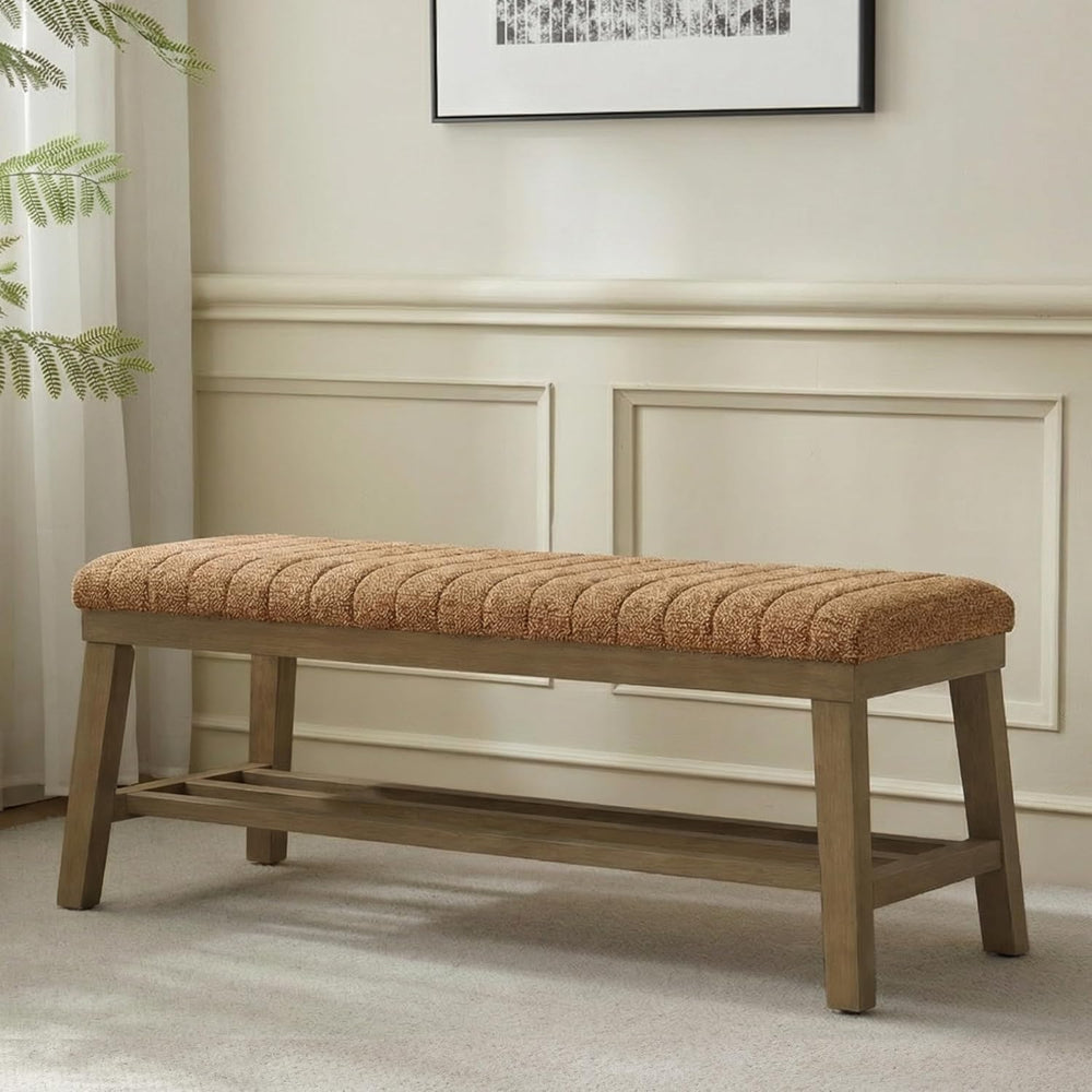 VKNOW Entryway Bench, 44.4" Upholstered Storage Shoe Bench for Entryway ...