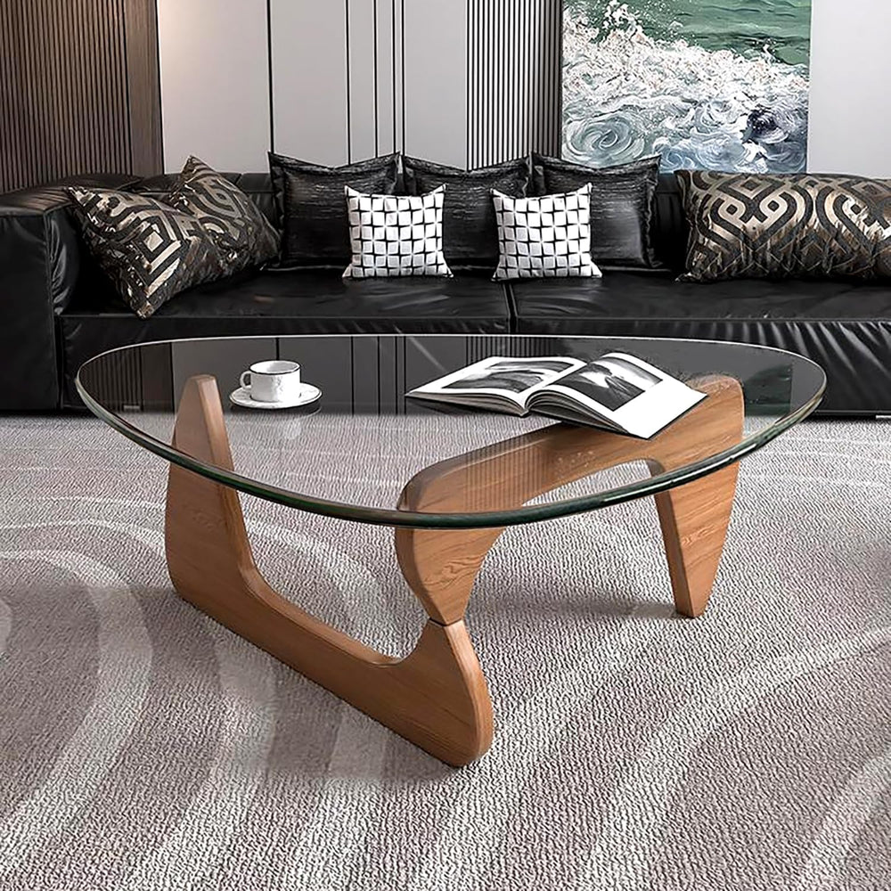 Modern Glass Coffee Table, Mid Century Small Coffee Table, Coffee Table for L...