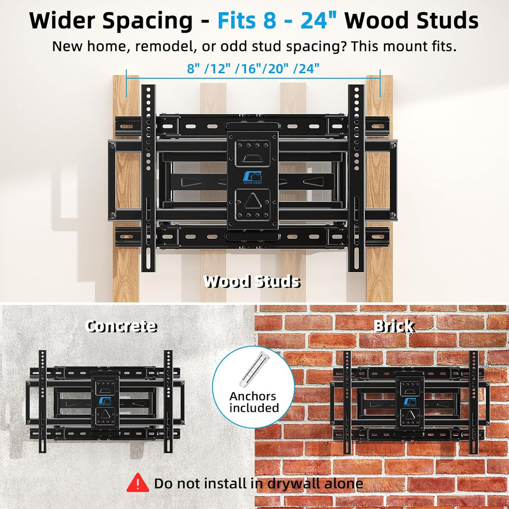 HOME VISION Full Motion Articulating TV Wall Mount for 37-90 Inch TVs up to 1...