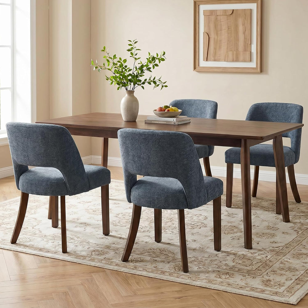 Usaint Upholstered Dining Chairs Set of 4, Modern Fabric Kitchen Chairs | Uph...