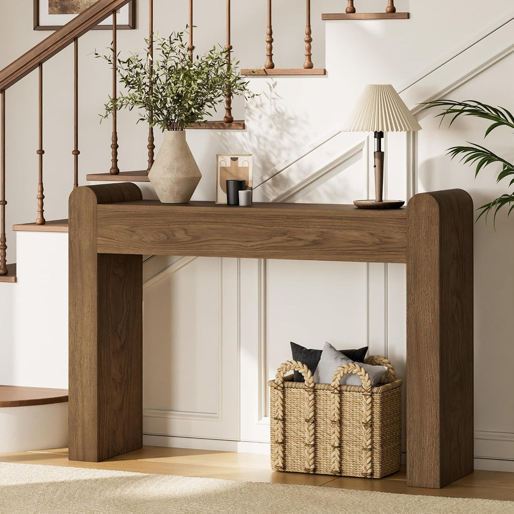 Lulive Arc Entryway Table, 47 Inch Curved Console Table for Hallway | Rounded...
