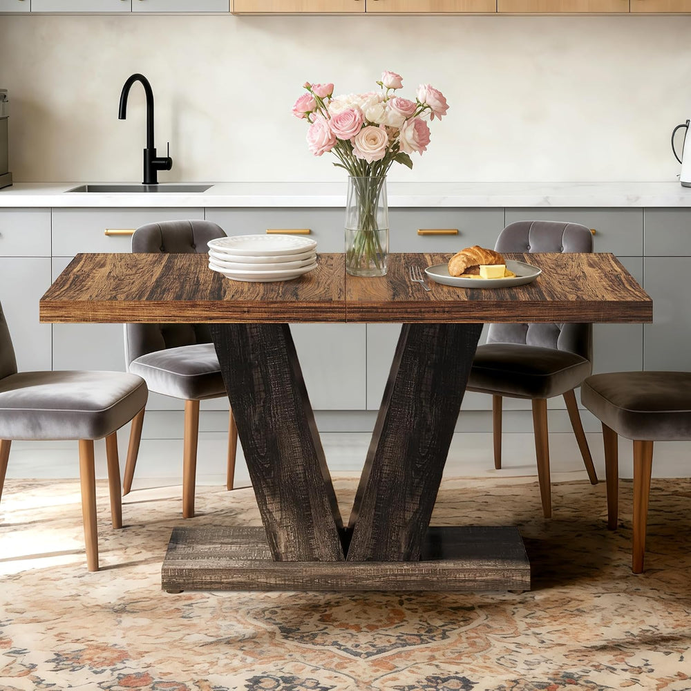 Oigavfd 47 Inch Dining Table, Rectangular Kitchen Table for 4 with Heavy Duty...