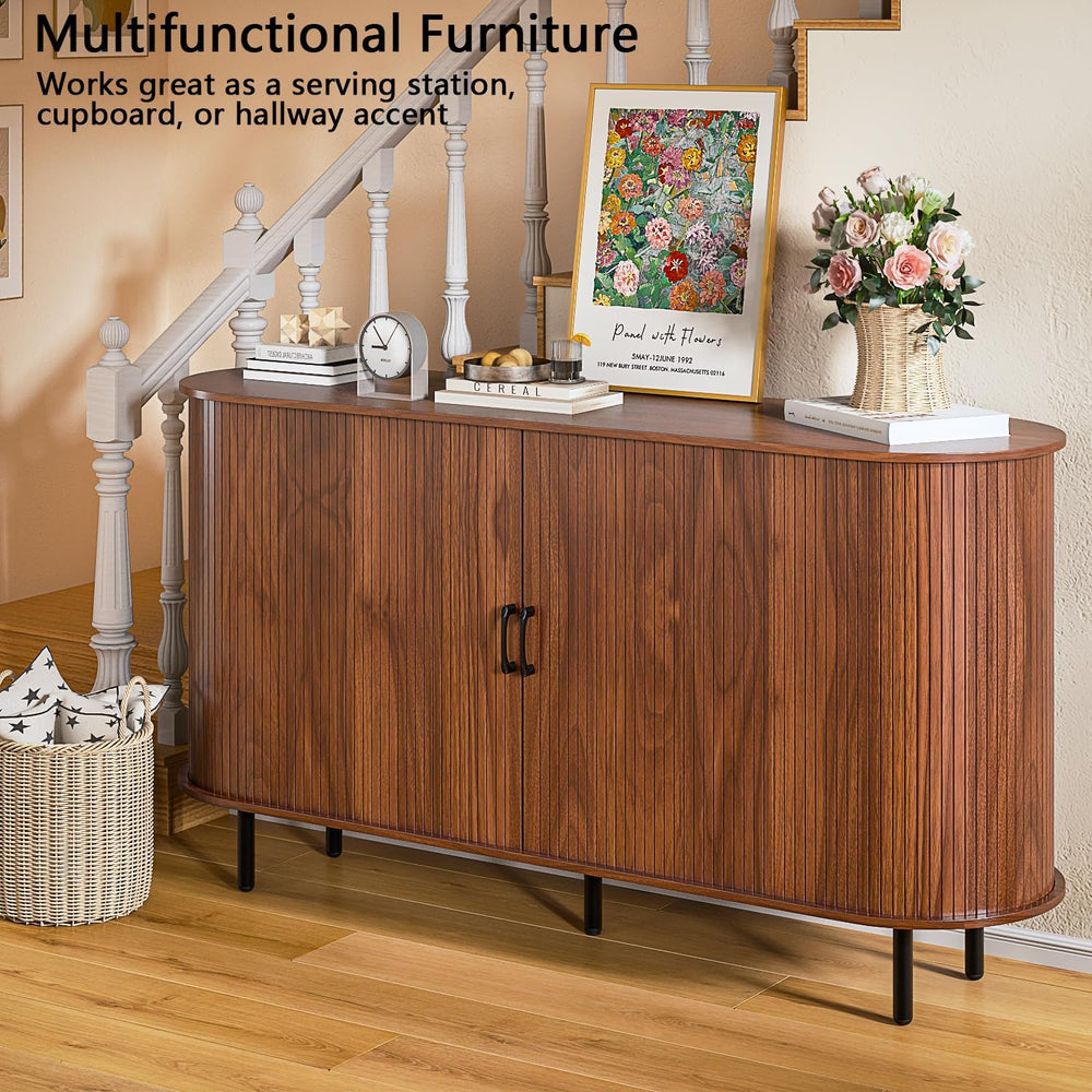 TAVATA Sideboard Buffet Cabinet with Storage, 55" Fluted Storage Cabinet...