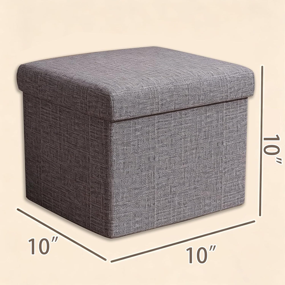 Foldable Storage Ottoman, Multifunctional Footrest Stool for Living Room