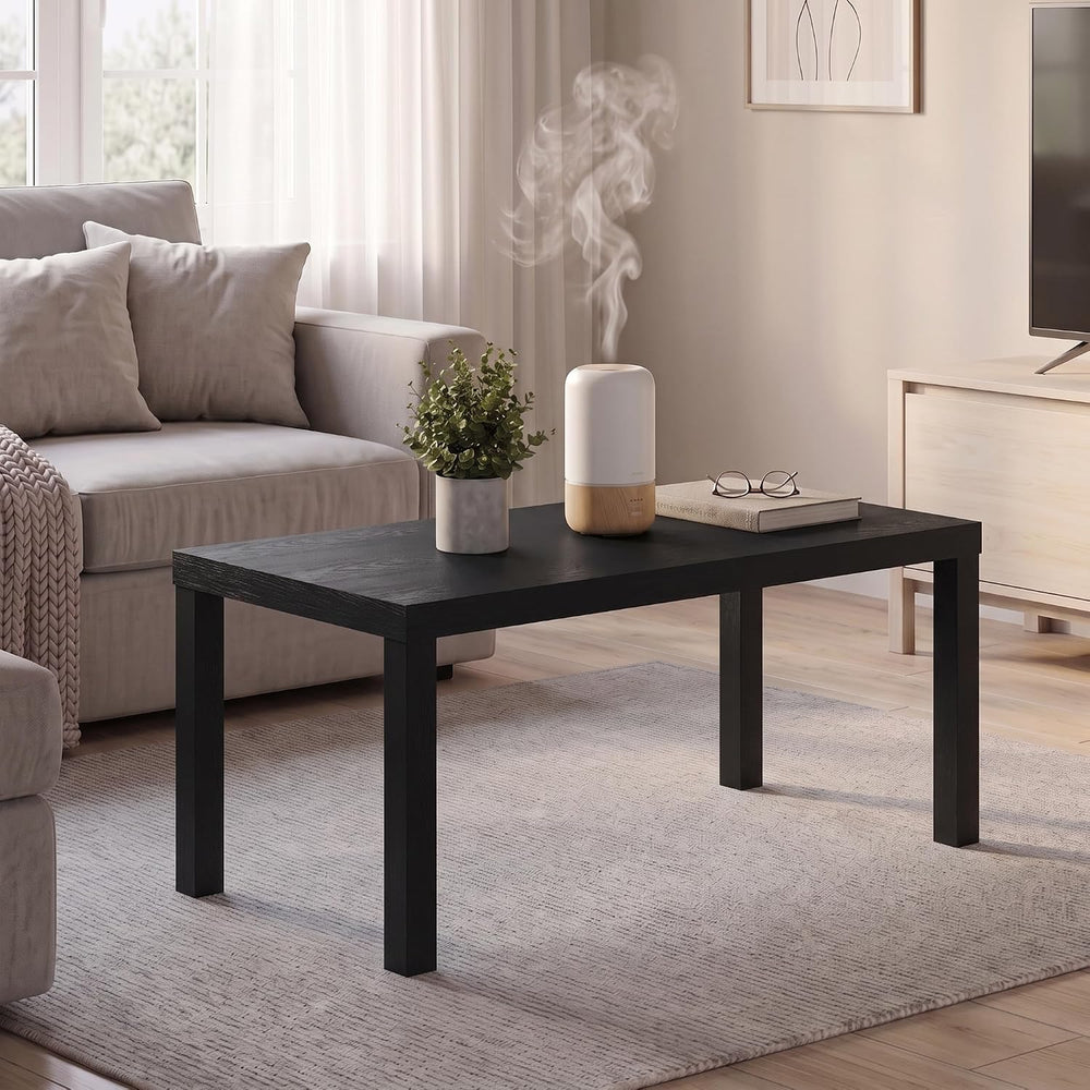 Furinno CLASSIC Coffee Table, Modern Rectangle Printer Stand, Black
