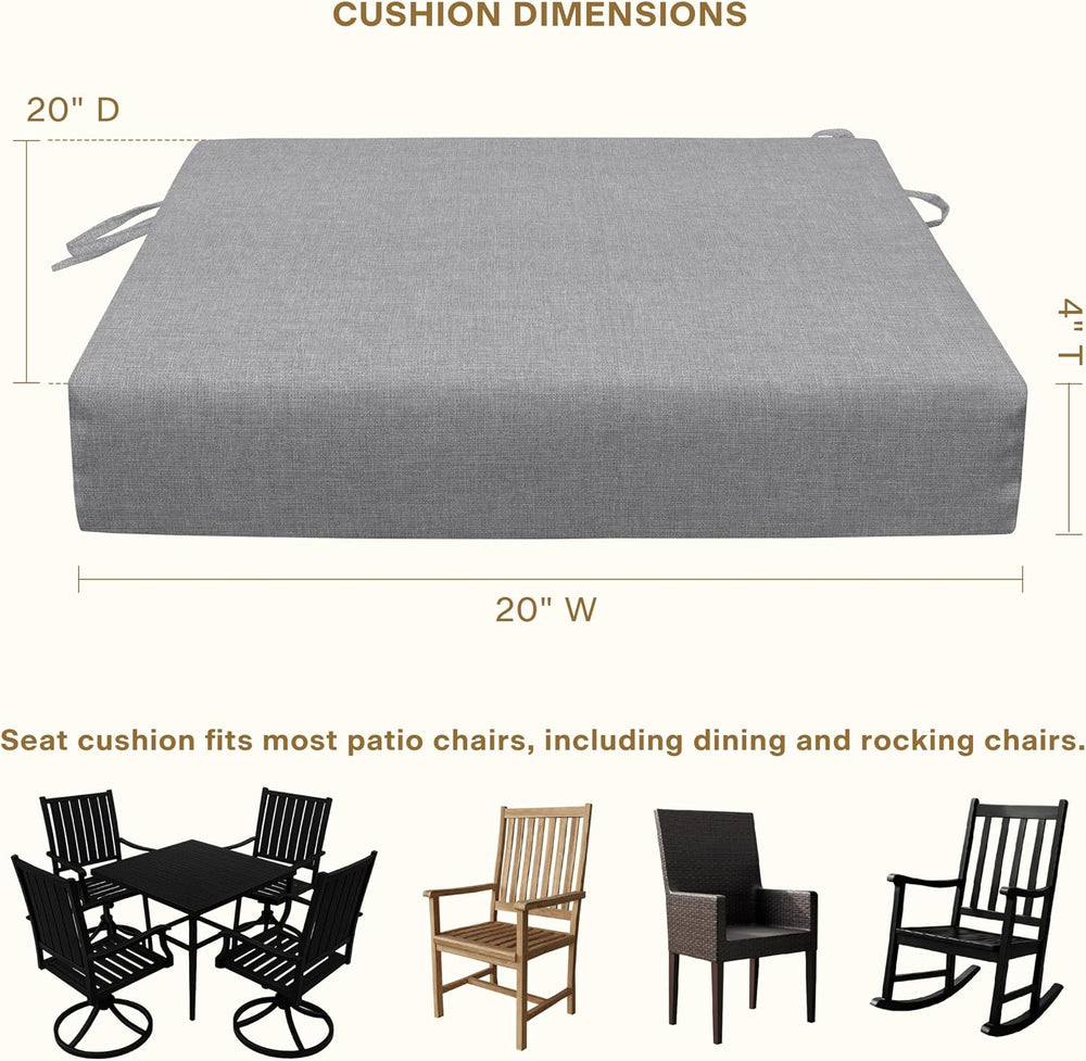 Honeycomb Outdoor Heritage Set of 2 Seat Pads for Patio Furniture, 20 x 20