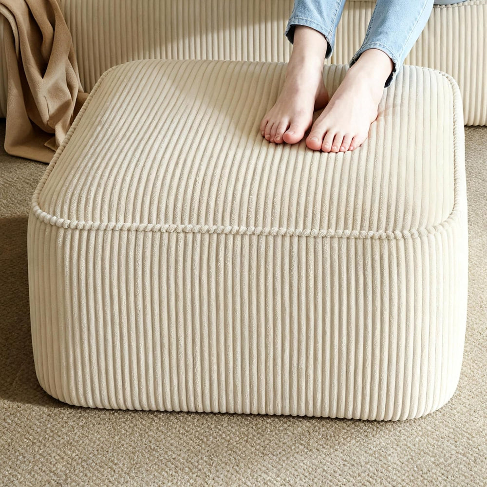 YITAHOME 29 Inch Cloud Modular Sofa Ottomans Corduroy for Living Room Bedroom...