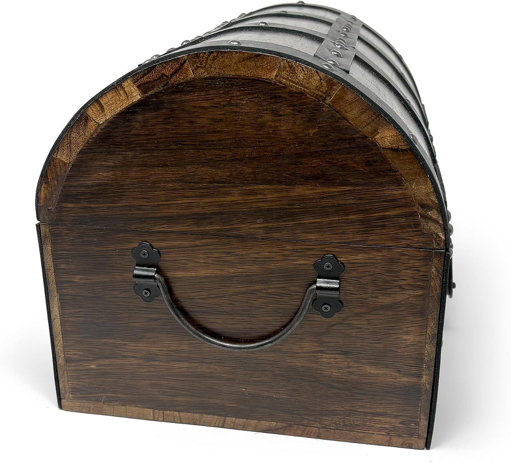 Nautical Cove Handmade Wooden Treasure Chest Storage Box – Deluxe Design with...