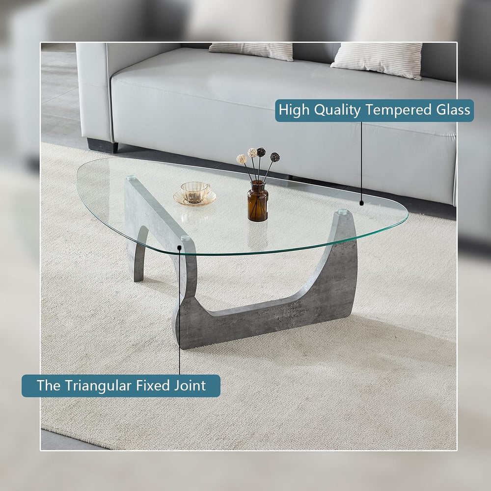 Btrpily Wooden Coffee Table - Modern Marble Coffee Table, Contemporary, Styli...