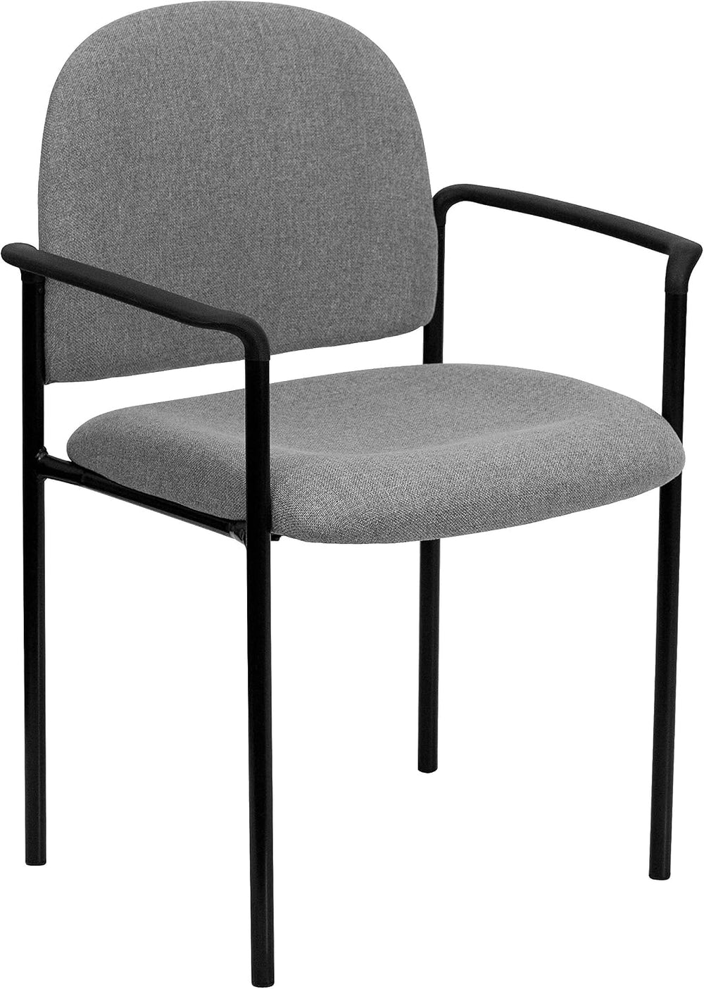 Flash Furniture Steel Stackable Reception Chair with Arms, Gray