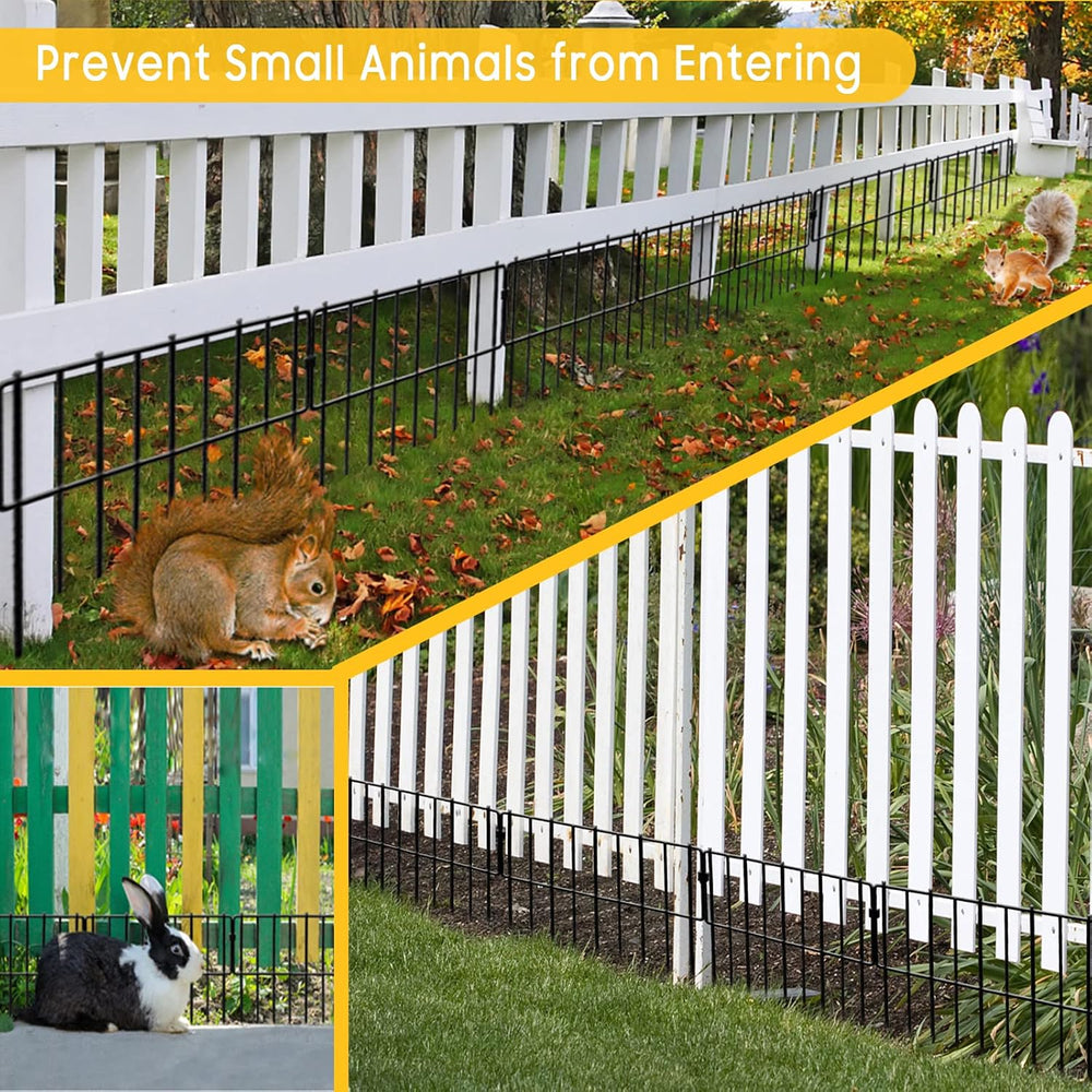 Animal Barrier Fence, 19 Pcs 12In(H) x 20.5Ft(L) Upgrade 1.26 in Gap Decorati...