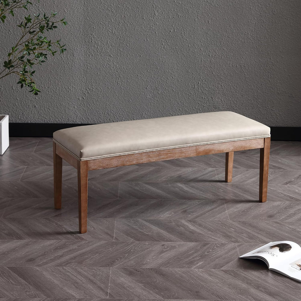 LZAREAL Upholstered Entryway Bench Modern Shoe Benches for Hallway Porch Bedr...