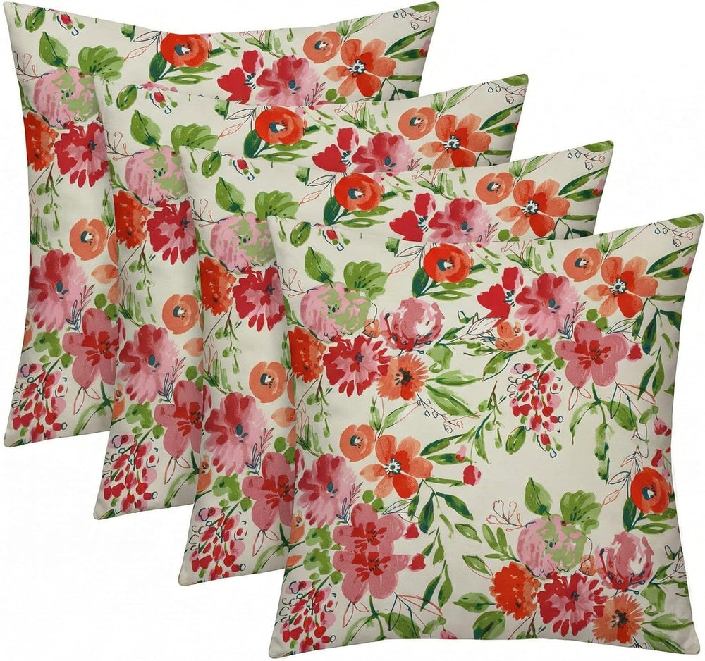 RSH DECOR Square Throw Pillows Set of 4, 20" x 20", Outdoor Pillows...