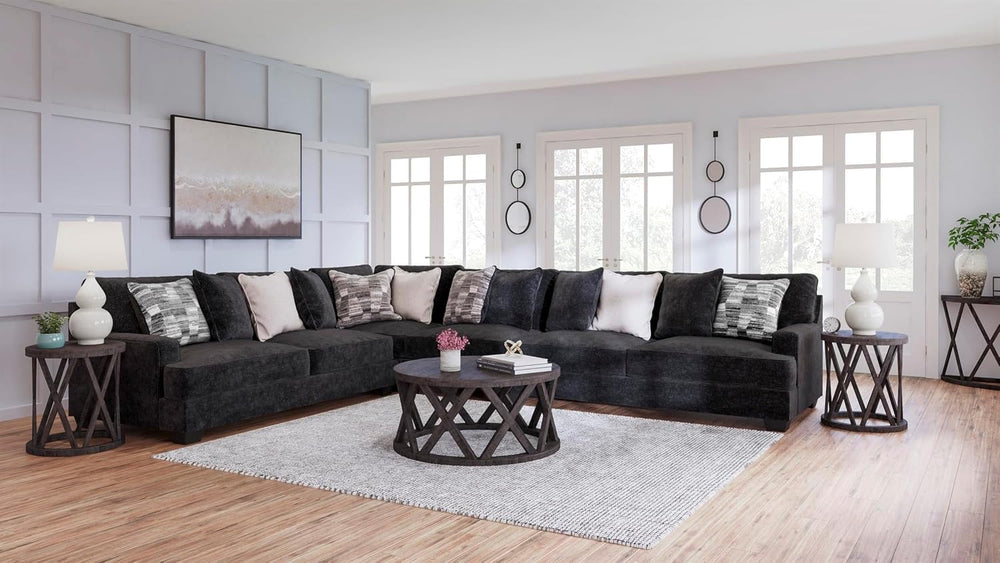 Signature Design by Ashley Lavernett Contemporary Square Oversized Accent Ott...