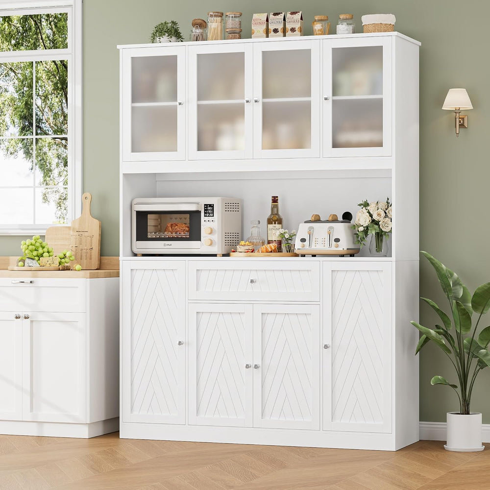 BOTLOG 72" Tall Kitchen Pantry Cabinet, 55.1" Wide Large Kitchen Hu...