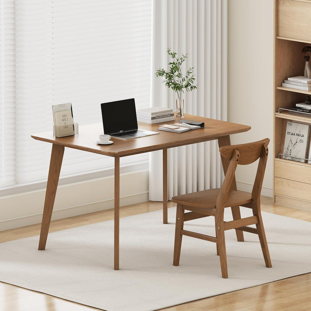 WiberWi 5 Piece Dining Table Set for 4, Solid Wood Kitchen Table Chairs Set o...