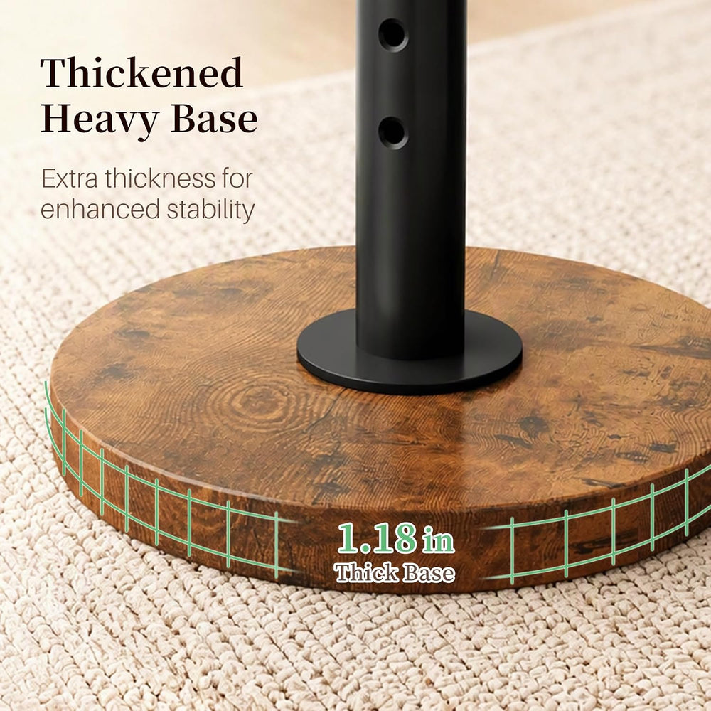 Adjustable Height Round Side Table, Small Drink Table for Small Spaces