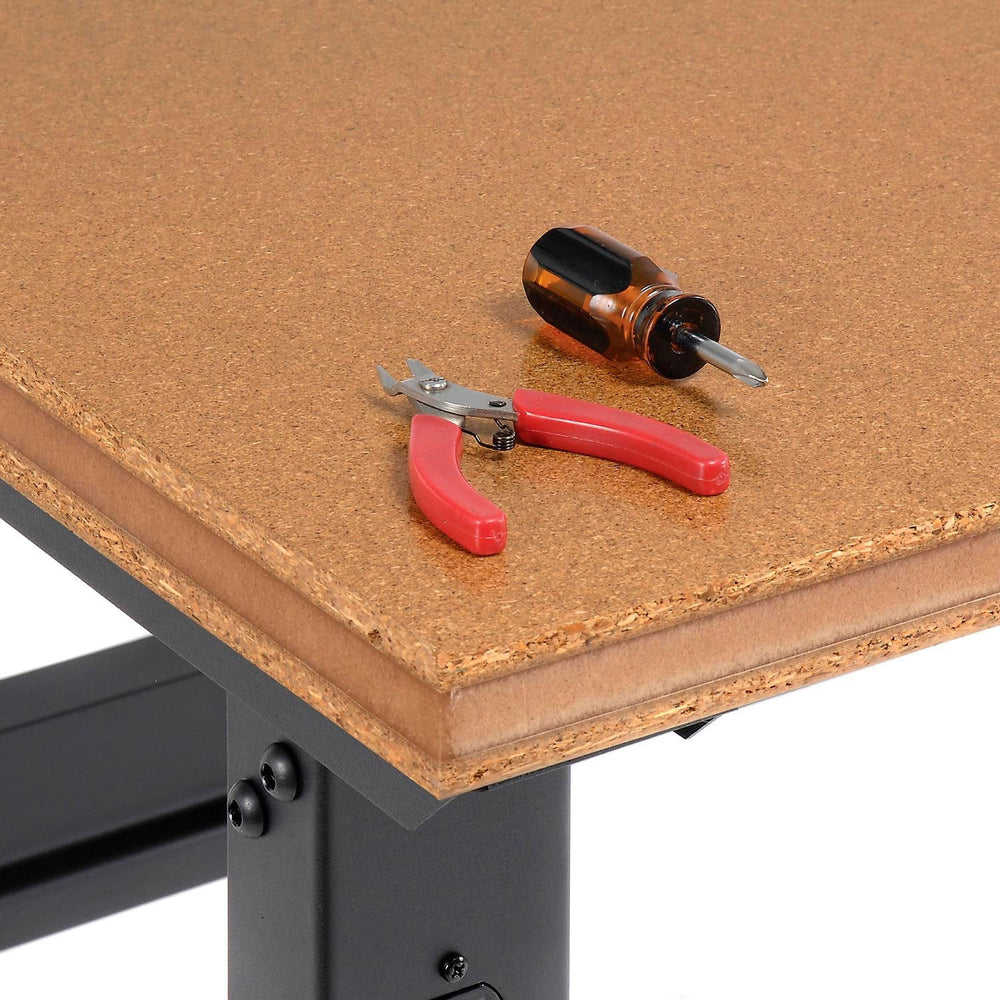 Global Industrial Adjustable Height Workbench C-Channel Leg, 72" W x 36&...