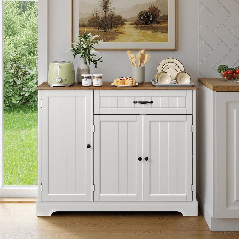 Ahomly Buffet Cabinet, Coffee Bar, Sideboard Cabinet with Internal Storage Sh...