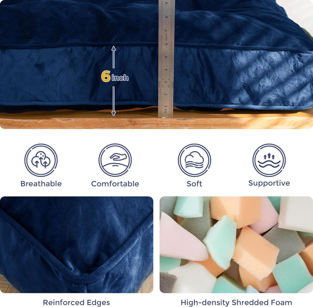 MAXYOYO 6" Futon Mattress Full Size, Tufted Futon Bed (Frame Not Include...