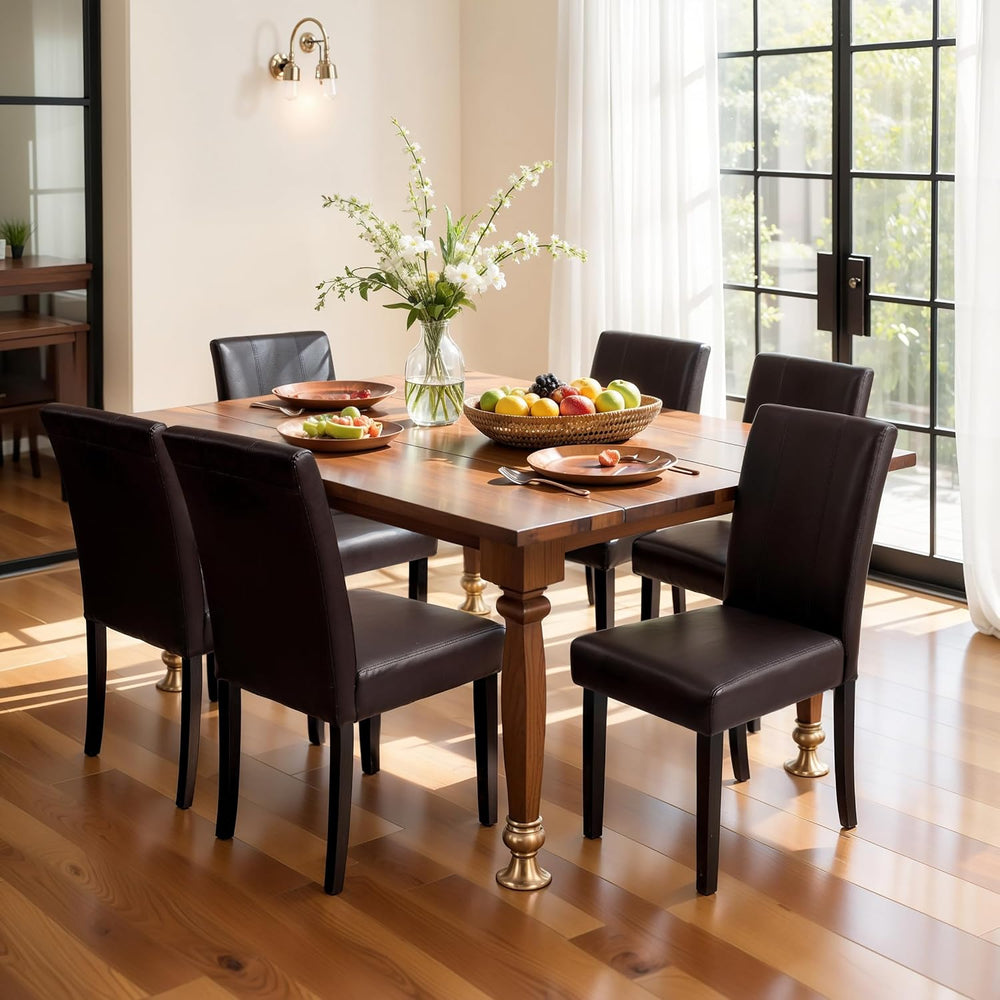 SyMax Dining Chairs Set of 4, Faux Leather Upholstered Dining Room Chairs, Mo...
