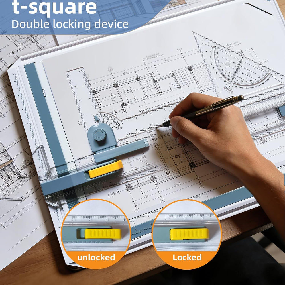 A3 Drawing Board Drafting Table Multifunctional Drawing Board Table with Clea...