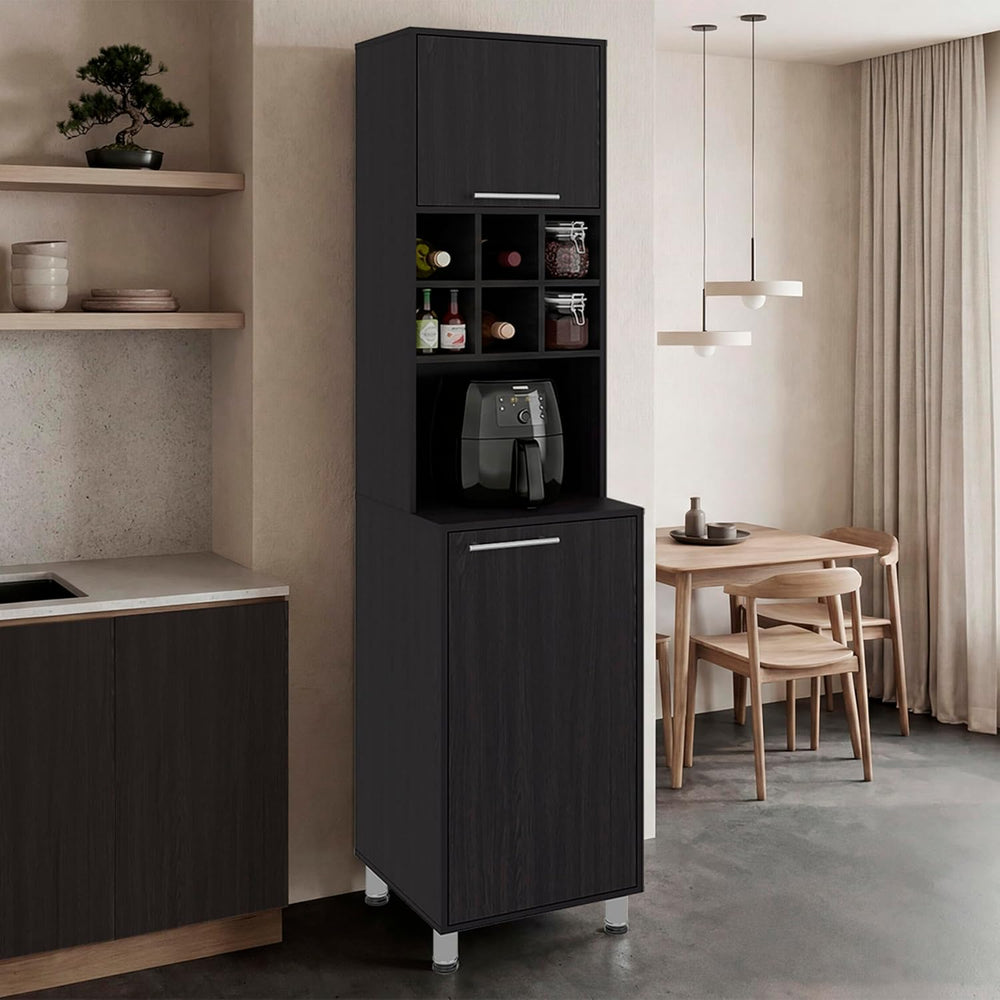 Attica Tall Kitchen Pantry Cabinet, 80.3" High Freestanding Double Door ...