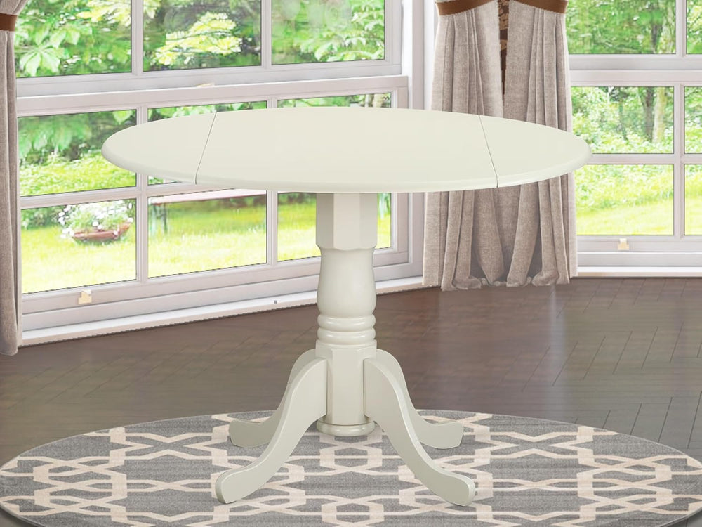East West Furniture DLT-WHI-TP Dublin Modern Kitchen Table - a Round Dining T...
