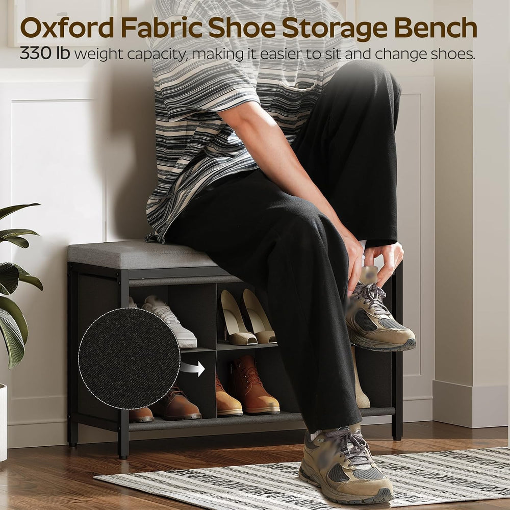YATINEY Shoe Storage Bench with Cushion, Entryway Bench, Shoe Rack with Padde...