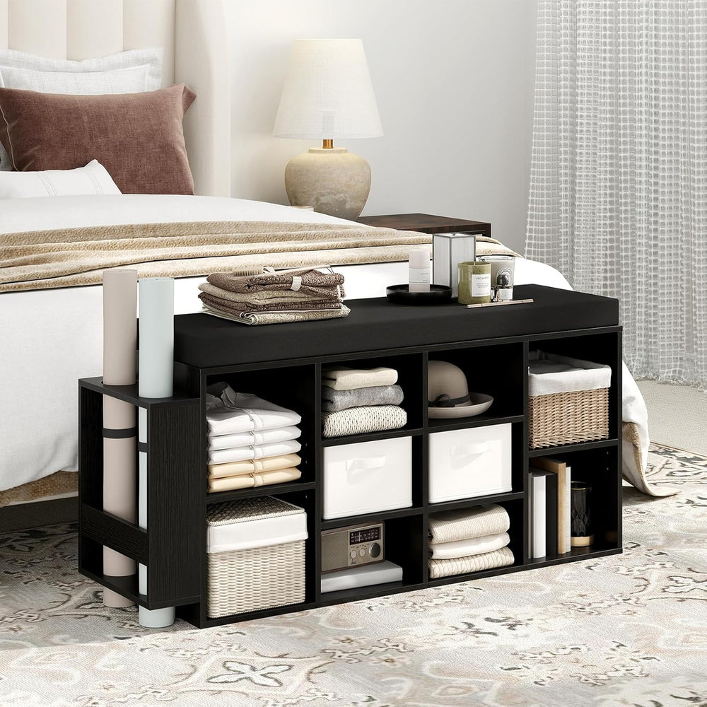 Giantex Shoe Storage Bench with Umbrella Stand, 10-Cubby Entryway Shoe Rack O...
