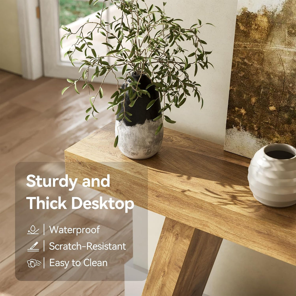 LITTLE TREE 55-Inch Sofa Table with Storage, Farmhouse Console Table for Home...