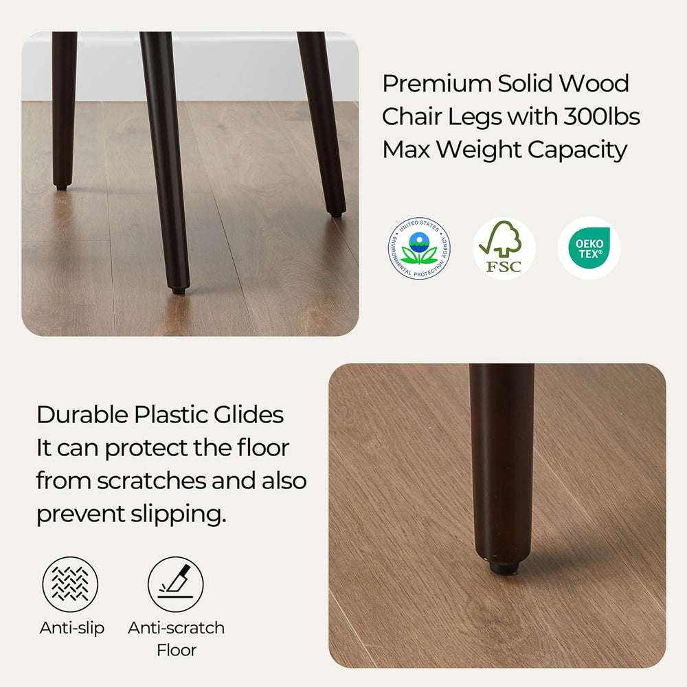 CHITA Mid-Century Modern Dining Chair, Upholstered Fabric Accent Chair for Di...