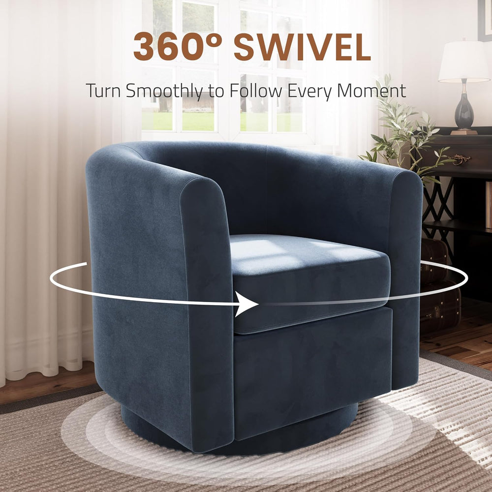 360° Swivel Accent Chair and Storage Ottoman Set of 2
