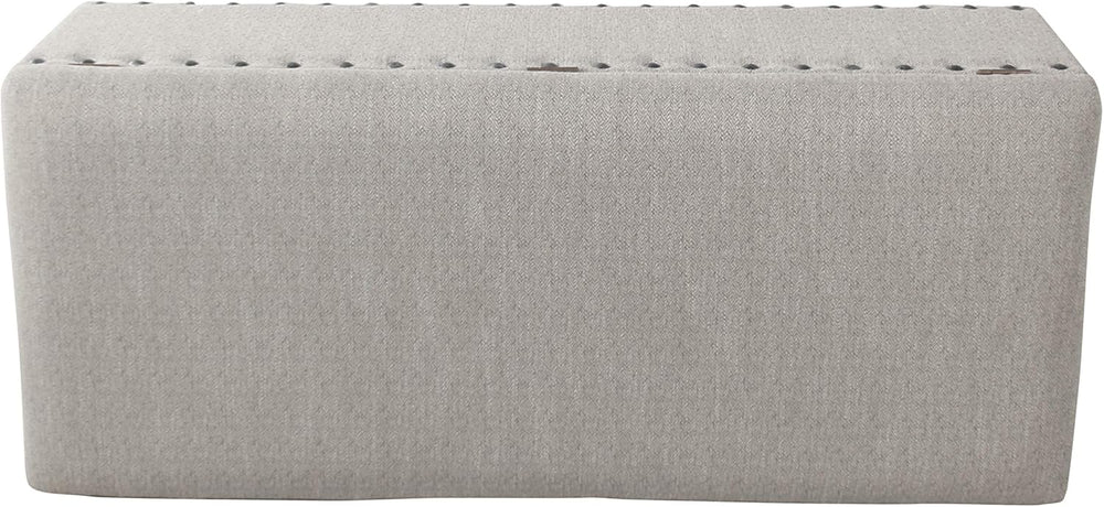 Homepop Home Decor | Upholstered Bench with Nailhead Trim | Large Ottoman wit...