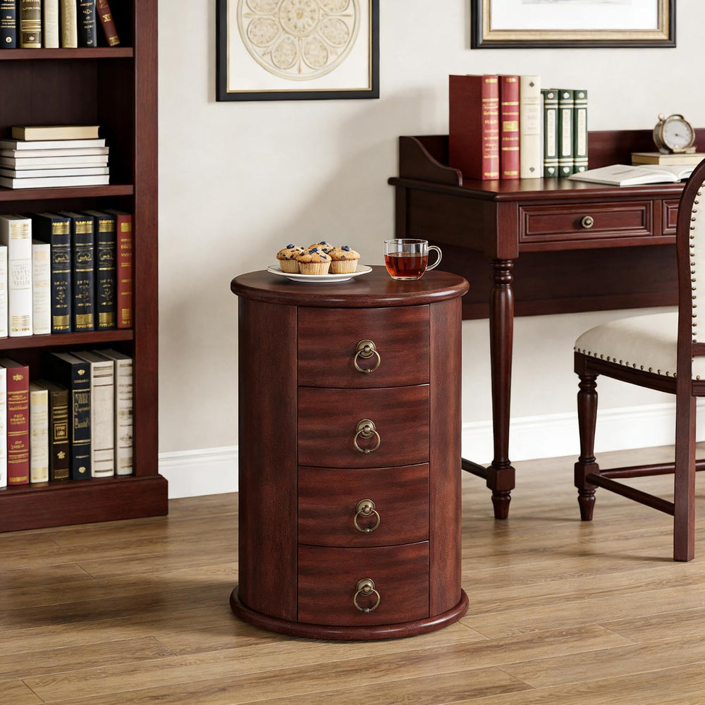Wood Bedside Table,Side Table,Round End Table FJ484