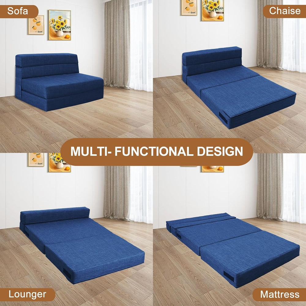Nigoone 60 Inch Folding Sofa Couch Memory Foam with Pillow Convertible Sleepe...