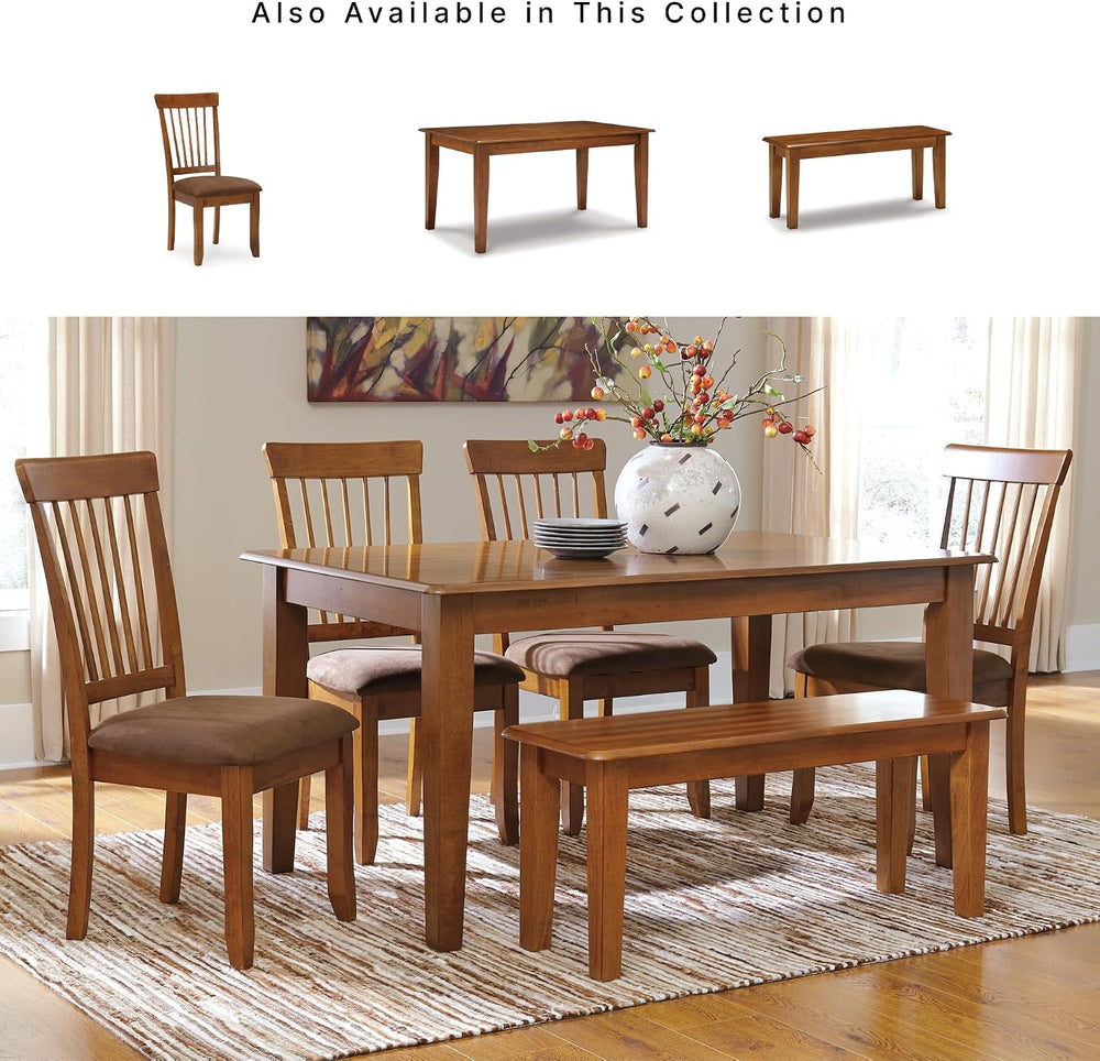 Signature Design by Ashley Haddigan Dining Chairs Set of 4, Cushioned Rake Ba...