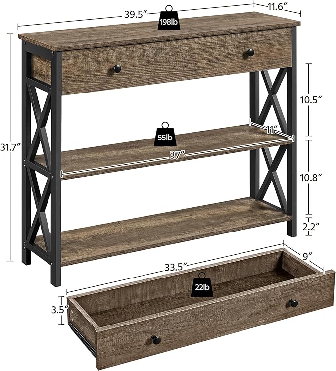 Yaheetech TV Stand, Entertainment Center with Drawer, Media Console Table for...