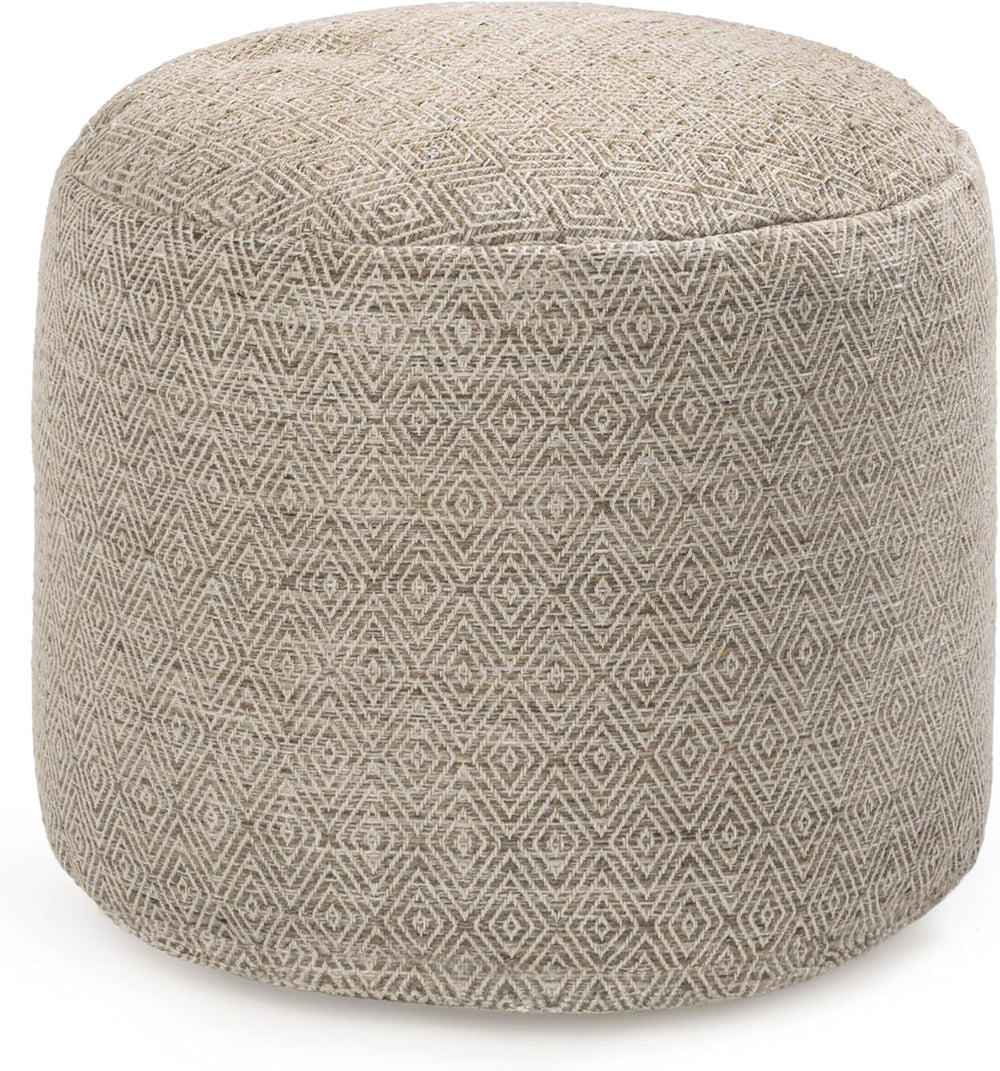 Anji Mountain 17" H x 22" W Handmade Pouf Ottoman for Living Room &...
