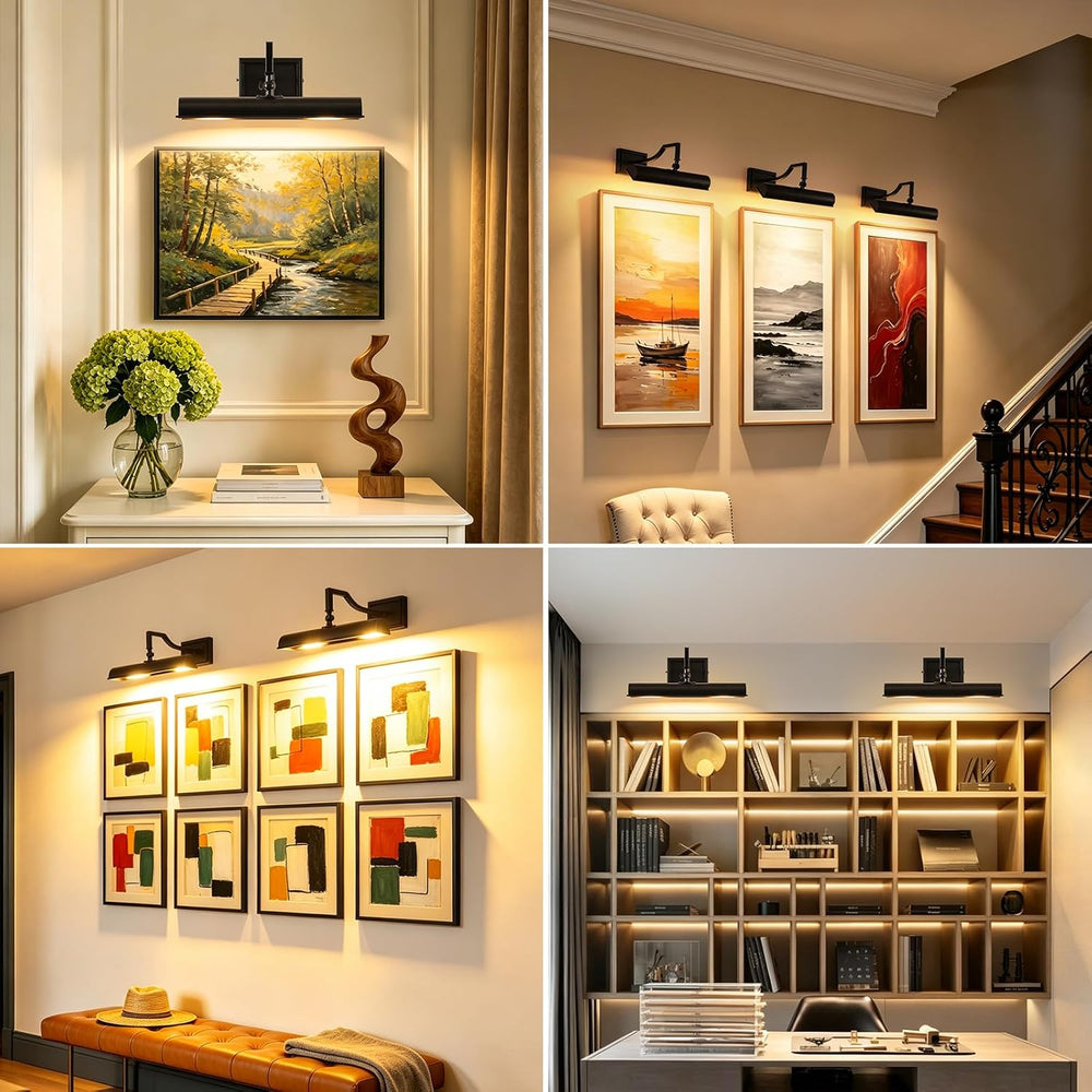 ADISUN 12 Inch Black Picture Light, Picture Lights for Wall with 270° Adjusta...