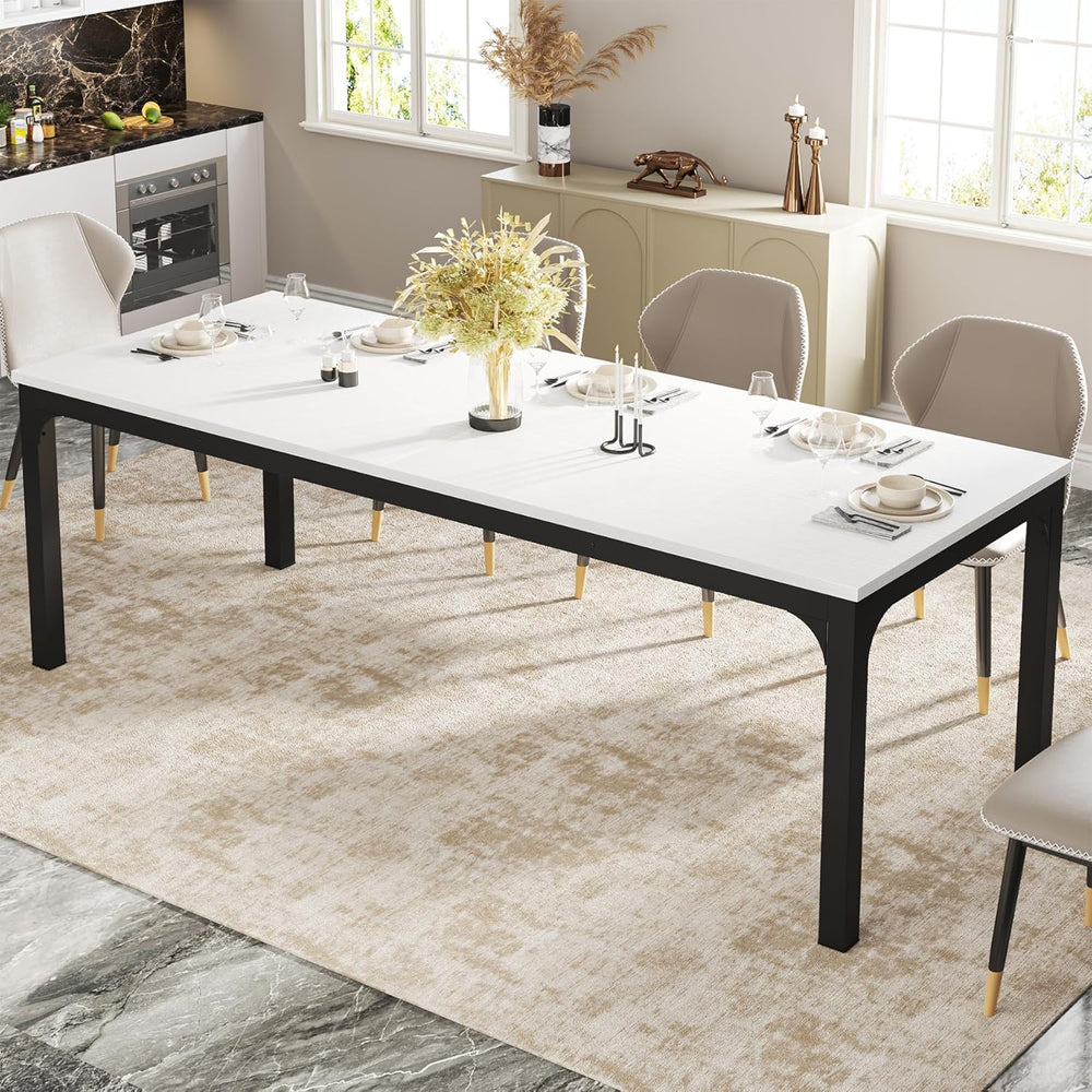 Tribesigns Dining Table for 6-8 People, 78-Inch Long Narrow Rectangular Dinne...