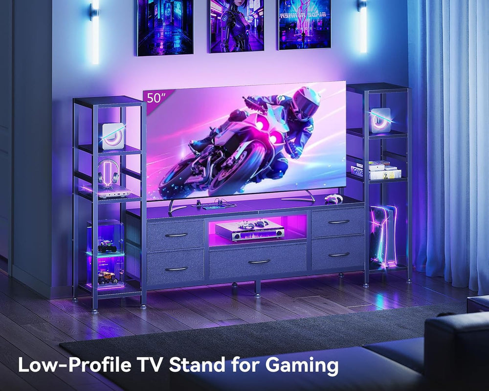 Casaottima TV Stand for 40/50/55 Inch TV, Low-Profile Entertainment Center wi...